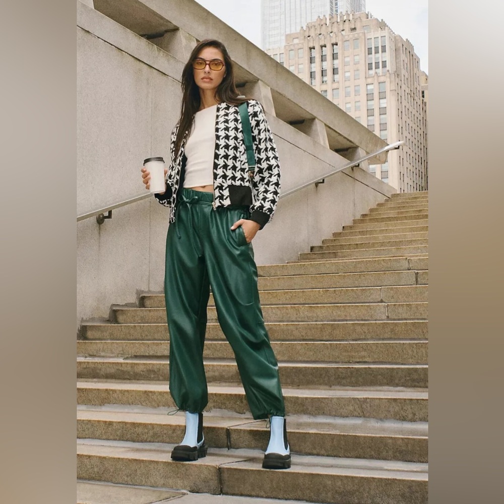 Pilcro Green Wide Leg Pants